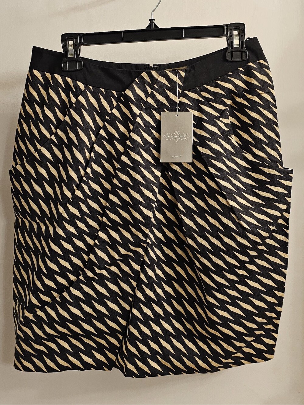 Black and Tan Patterned Anthropologie Skirt